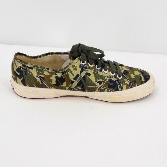 Superga 2750 Cotu Classic Trainer Sneaker Size 9.5 Camouflage Satin Finish - Picture 7 of 11